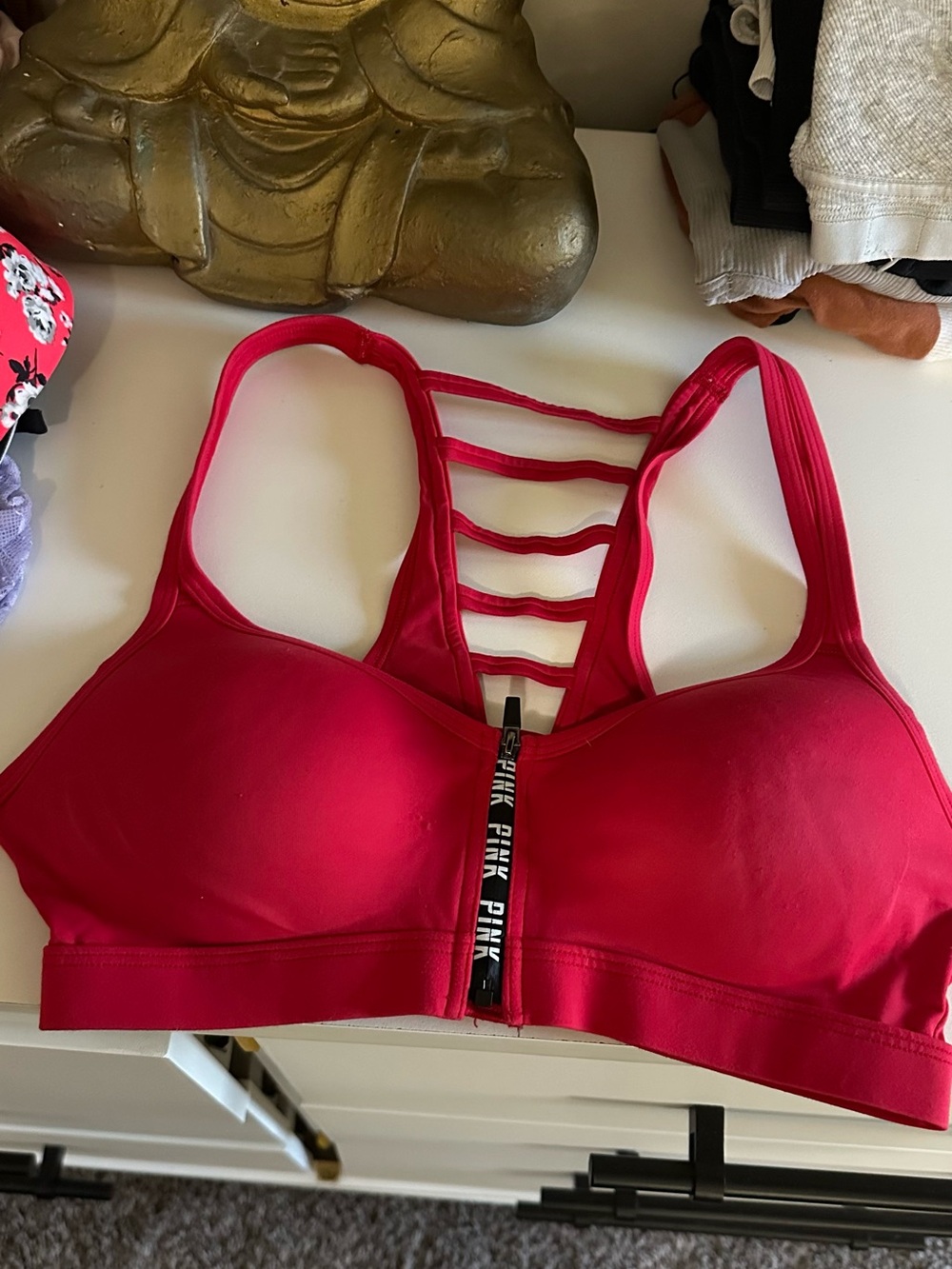 PINK Victoria's Secret Ultimate Push Up Bra. Front-Zip Strappy-Back
